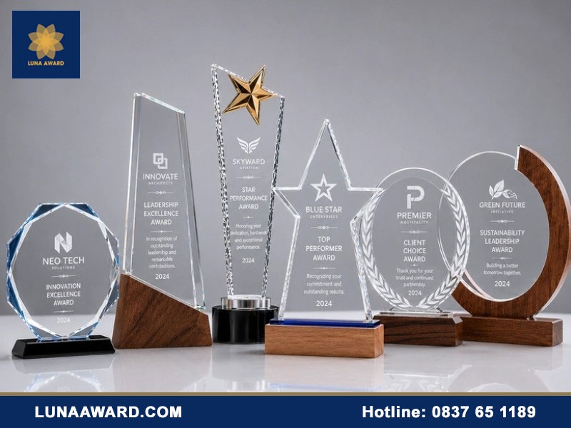 Đặt làm cúp hợp kim theo yêu cầu tại Luna Award Vietnam tinh xảo, chất lượng